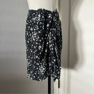 Onia x Liberty Black Floral Pareo Tie Swim Coverup Skirt